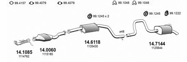  ART3341 Exhaust system ART3341: Buy near me in Poland at 2407.PL - Good price!