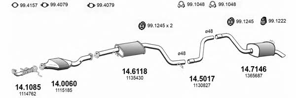  ART3342 Exhaust system ART3342: Buy near me in Poland at 2407.PL - Good price!