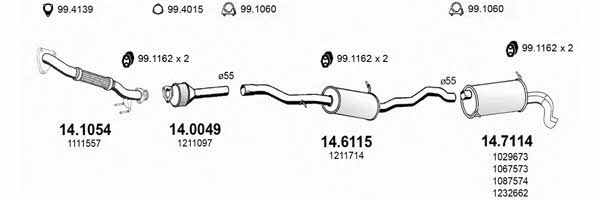  ART3351 Exhaust system ART3351: Buy near me in Poland at 2407.PL - Good price!