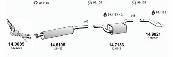  ART3371 Система выпуска отработаных газов ART3371: Отличная цена - Купить в Польше на 2407.PL!