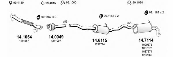  ART3803 Exhaust system ART3803: Buy near me in Poland at 2407.PL - Good price!