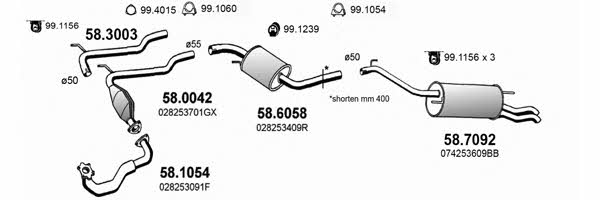 Asso ART3814 Система выпуска отработаных газов ART3814: Отличная цена - Купить в Польше на 2407.PL!
