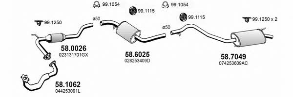  ART3823 Exhaust system ART3823: Buy near me in Poland at 2407.PL - Good price!