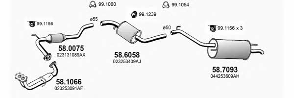  ART3827 Exhaust system ART3827: Buy near me in Poland at 2407.PL - Good price!