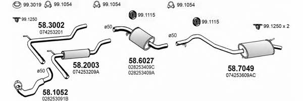  ART3828 Exhaust system ART3828: Buy near me in Poland at 2407.PL - Good price!