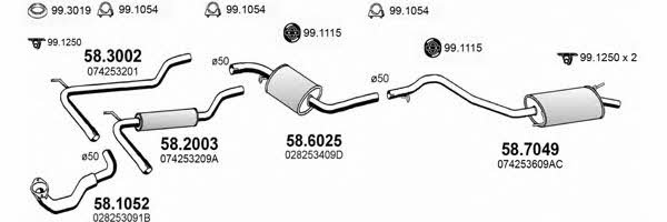  ART3829 Exhaust system ART3829: Buy near me in Poland at 2407.PL - Good price!