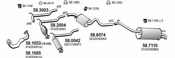  ART3835 Exhaust system ART3835: Buy near me in Poland at 2407.PL - Good price!
