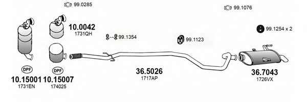  ART3894 Exhaust system ART3894: Buy near me in Poland at 2407.PL - Good price!