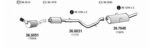  ART3917 Exhaust system ART3917: Buy near me in Poland at 2407.PL - Good price!