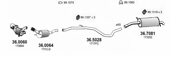 Asso ART39401 Exhaust system ART39401: Buy near me in Poland at 2407.PL - Good price!