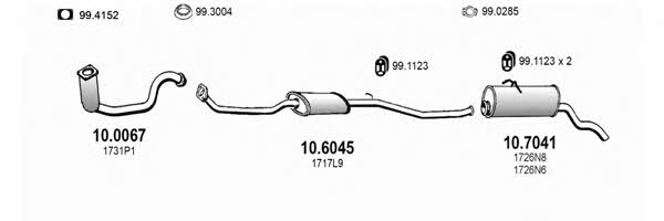 Asso ART3958 Exhaust system ART3958: Buy near me in Poland at 2407.PL - Good price!