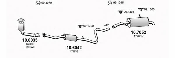 Asso ART3972 Exhaust system ART3972: Buy near me in Poland at 2407.PL - Good price!