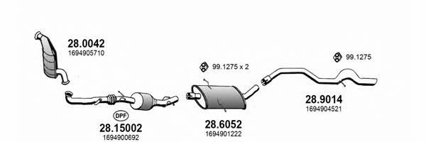 Asso ART3994 Система выпуска отработаных газов ART3994: Отличная цена - Купить в Польше на 2407.PL!