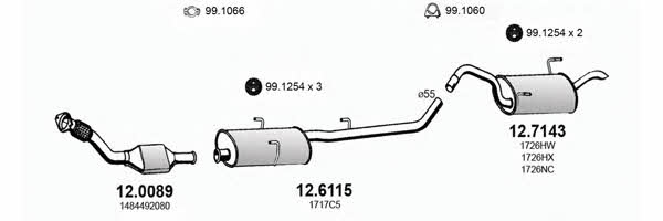 Asso ART3426 Exhaust system ART3426: Buy near me in Poland at 2407.PL - Good price!