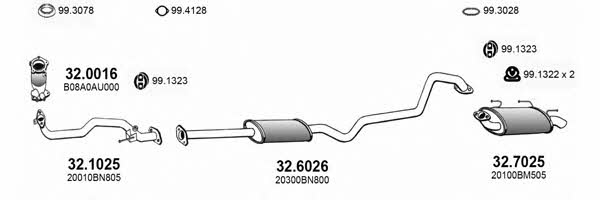  ART3447 Exhaust system ART3447: Buy near me in Poland at 2407.PL - Good price!