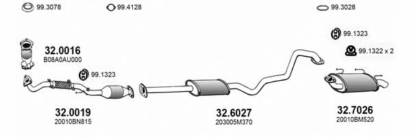 Asso ART3448 Exhaust system ART3448: Buy near me in Poland at 2407.PL - Good price!