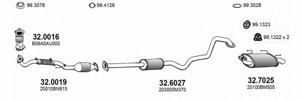  ART3449 Exhaust system ART3449: Buy near me in Poland at 2407.PL - Good price!