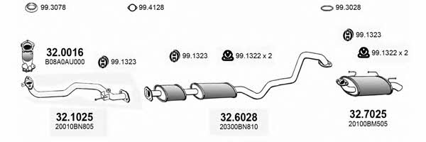 Asso ART3453 Exhaust system ART3453: Buy near me in Poland at 2407.PL - Good price!