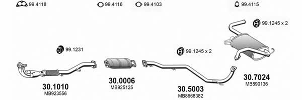 Asso ART3462 Exhaust system ART3462: Buy near me in Poland at 2407.PL - Good price!