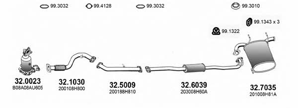 Asso ART3505 Exhaust system ART3505: Buy near me in Poland at 2407.PL - Good price!