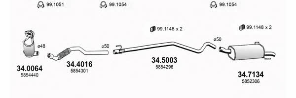 Asso ART3513 Exhaust system ART3513: Buy near me in Poland at 2407.PL - Good price!