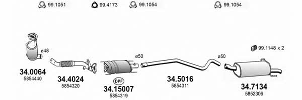  ART3517 Exhaust system ART3517: Buy near me in Poland at 2407.PL - Good price!