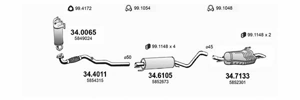  ART3530 Exhaust system ART3530: Buy near me in Poland at 2407.PL - Good price!