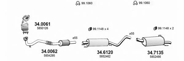 Asso ART3532 Exhaust system ART3532: Buy near me in Poland at 2407.PL - Good price!