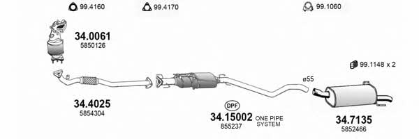  ART3533 Exhaust system ART3533: Buy near me in Poland at 2407.PL - Good price!