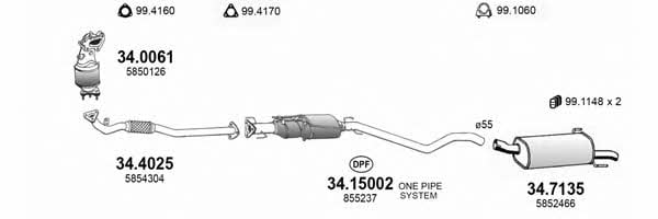 Asso ART3534 Exhaust system ART3534: Buy near me in Poland at 2407.PL - Good price!
