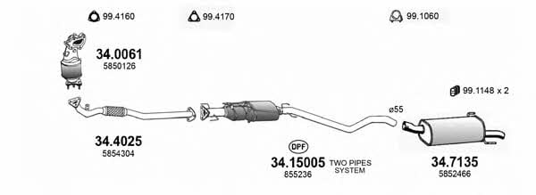  ART3537 Exhaust system ART3537: Buy near me in Poland at 2407.PL - Good price!