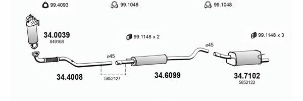  ART3540 Exhaust system ART3540: Buy near me in Poland at 2407.PL - Good price!