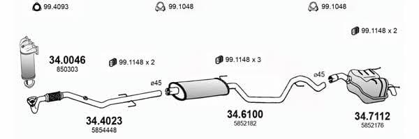 Asso ART3553 Система випуску відпрацьованих газів ART3553: Приваблива ціна - Купити у Польщі на 2407.PL!