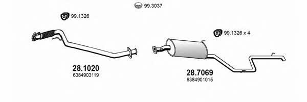 Asso ART4054 Exhaust system ART4054: Buy near me in Poland at 2407.PL - Good price!