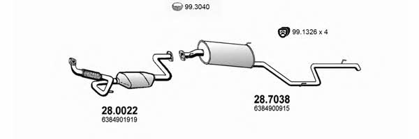 Asso ART4071 Exhaust system ART4071: Buy near me in Poland at 2407.PL - Good price!