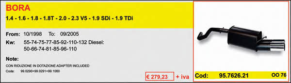Asso ARTSPORT0013 Direct-flow muffler ARTSPORT0013: Buy near me in Poland at 2407.PL - Good price!