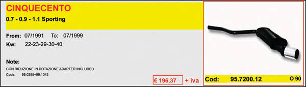 Asso ARTSPORT0021 Direct-flow muffler ARTSPORT0021: Buy near me in Poland at 2407.PL - Good price!