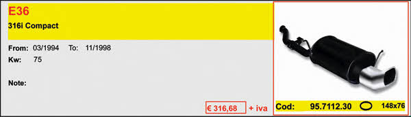 Asso ARTSPORT0037 Direct-flow muffler ARTSPORT0037: Buy near me in Poland at 2407.PL - Good price!