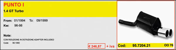 Asso ARTSPORT0080 Direct-flow muffler ARTSPORT0080: Buy near me in Poland at 2407.PL - Good price!