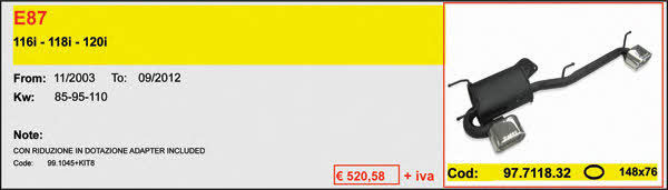 Asso ARTSPORT0167 Direct-flow muffler ARTSPORT0167: Buy near me in Poland at 2407.PL - Good price!