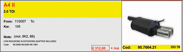 Asso ARTSPORT0238 Durchgangsschalldämpfer ARTSPORT0238: Kaufen Sie zu einem guten Preis in Polen bei 2407.PL!