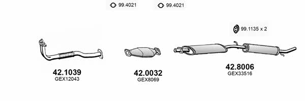 Asso ART4218 Exhaust system ART4218: Buy near me in Poland at 2407.PL - Good price!