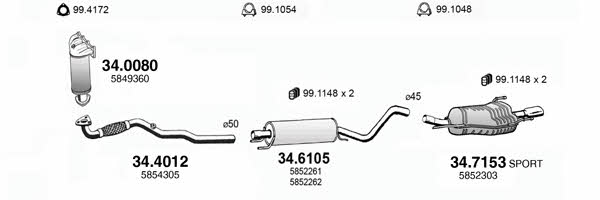  ART4346 Система випуску відпрацьованих газів ART4346: Приваблива ціна - Купити у Польщі на 2407.PL!
