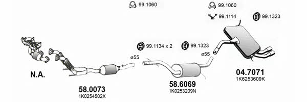 Asso ART4251 Система випуску відпрацьованих газів ART4251: Приваблива ціна - Купити у Польщі на 2407.PL!