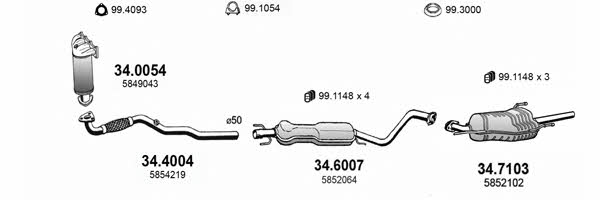  ART4335 Exhaust system ART4335: Buy near me in Poland at 2407.PL - Good price!