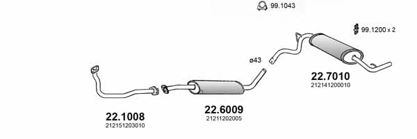  ART4087 Exhaust system ART4087: Buy near me in Poland at 2407.PL - Good price!