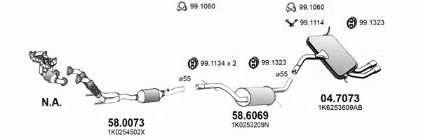  ART4254 Exhaust system ART4254: Buy near me in Poland at 2407.PL - Good price!