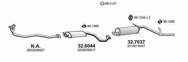 Asso ART4207 Система выпуска отработаных газов ART4207: Отличная цена - Купить в Польше на 2407.PL!