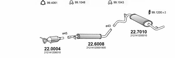  ART4085 Exhaust system ART4085: Buy near me in Poland at 2407.PL - Good price!