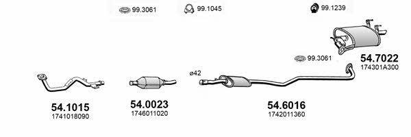 Asso ART4222 Exhaust system ART4222: Buy near me in Poland at 2407.PL - Good price!